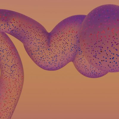 A computer generated image of a purple substance