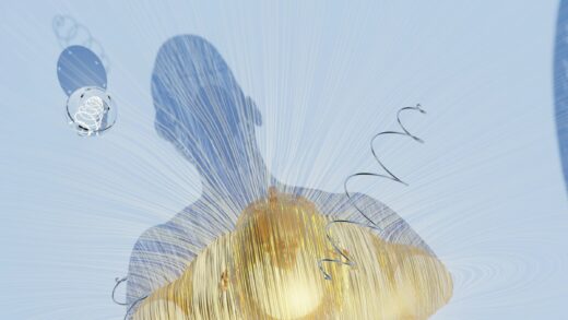 a drawing of a person's shadow with a yellow object in the middle of